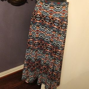 Maxi colorful kaleidoscope skirt